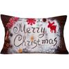 New Christmas Style Simple Letter Double-sided Printed Linen Pillow for Home Decoration, Sofa Waist Pillowcase
