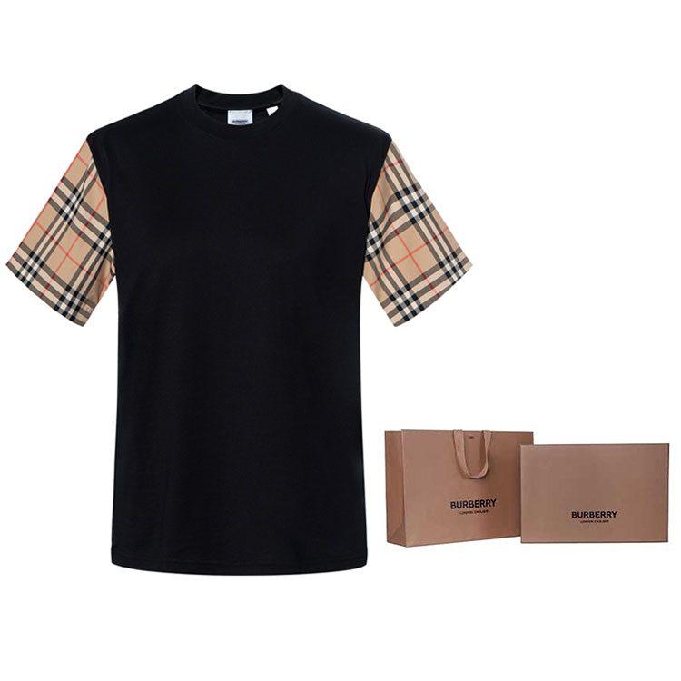 Burberry SS21 Drop Shoulder Sleeve T Shirt Women's Black 80430571