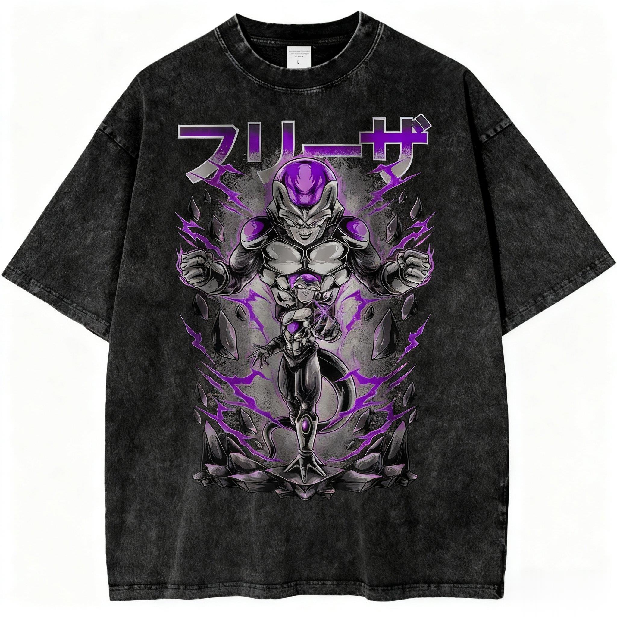 

New Dragon Ball Frieza Anime Goku Graphic Quality TShirt Men and Women Cotton Vintage Washed Print Streetwear Top M