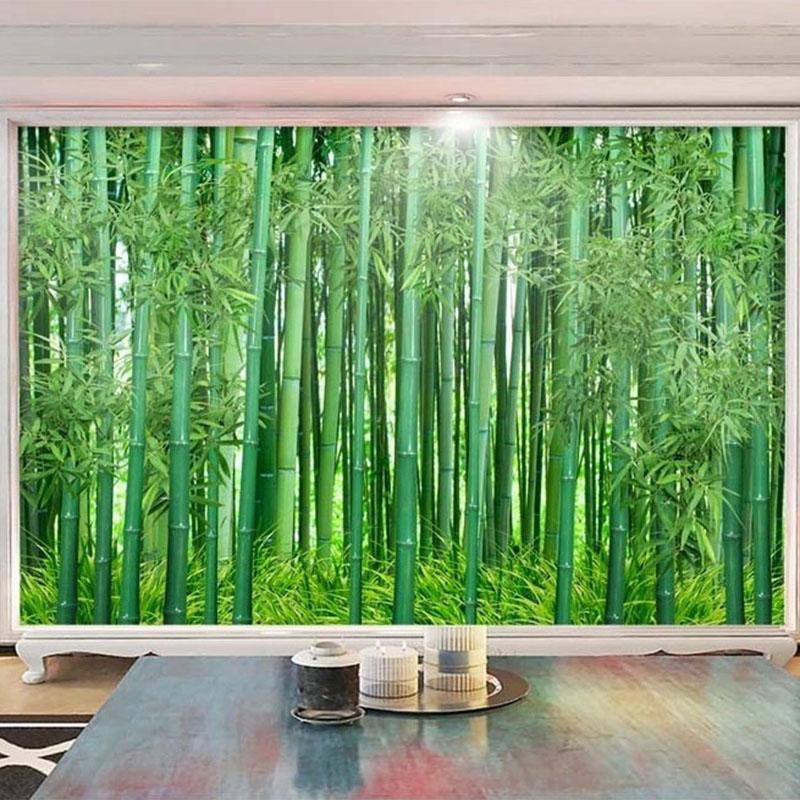 

3D Wallpaper Green Bamboo Forest Landscape Wall Murals Living Room Bedroom Background Wall Decor 200 cm(W) x 140 cm(H)