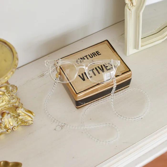 

прозрачная шариковая стеклянная цепочка (2colors) silver