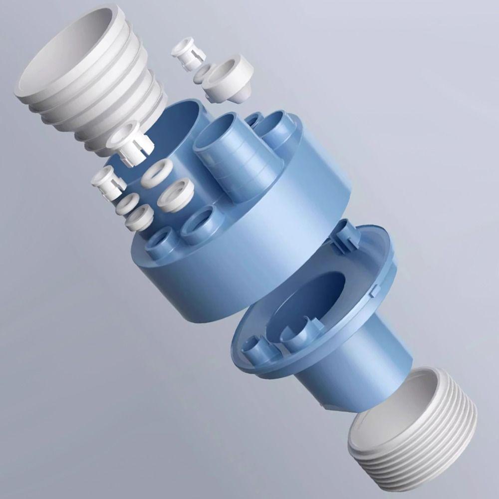 Anti odor Sink Drain Pipe Adapter 6 in 1 Sealing Ring Kitchen Basin Sewer Branch Multifunctional Dishwasher Water Pipe Connector