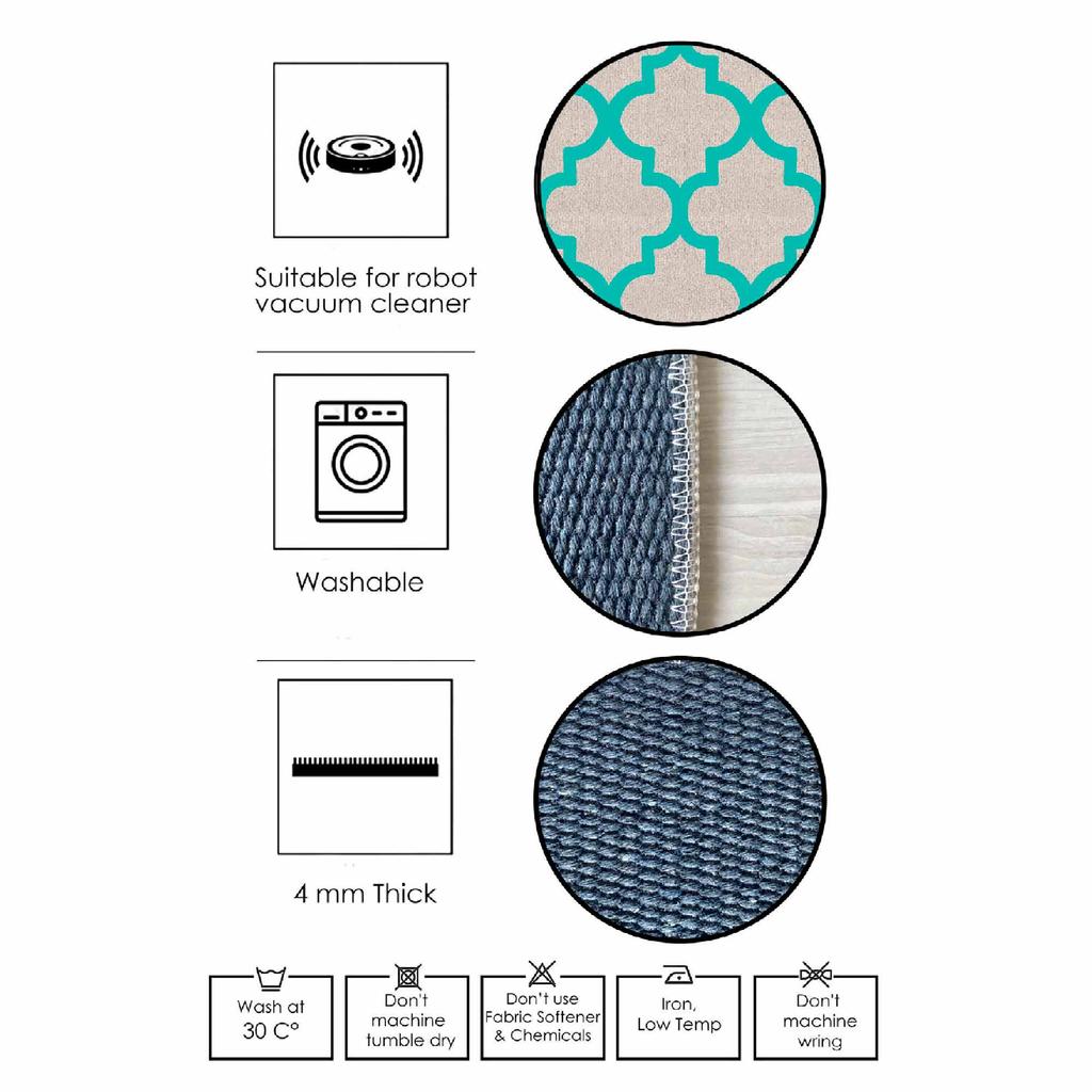 Decorative Special Design Modern Floor Rugs Patterned Non-Slip Base Washable