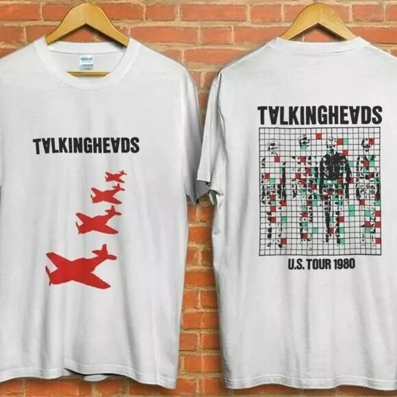 Talking Heads US Tour 1980 White Short Sleeve 2 Side Cotton T-shirt Unisex S-5XL Unisex T-Shirt XXXXL