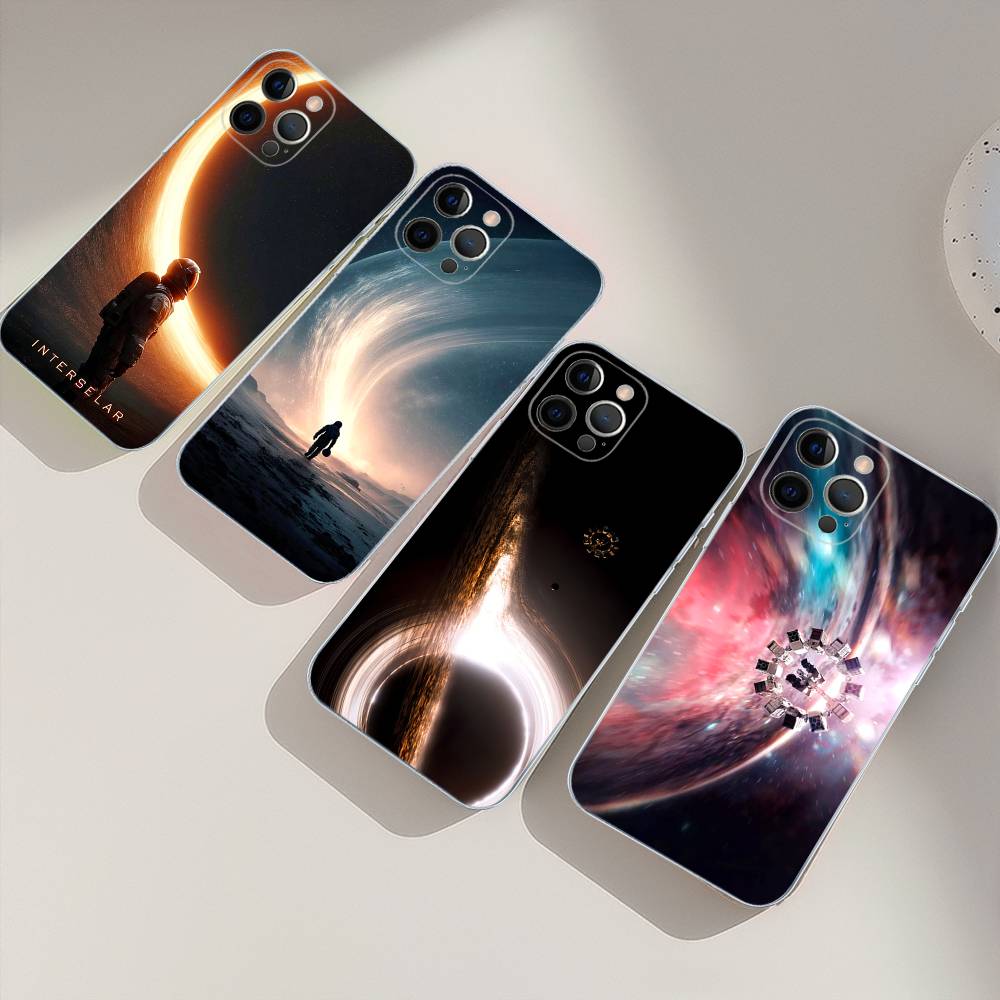 Interstellar Movie Transparent Phone Case for iPhone 17 Air 16 Pro Max 15 14 13 12 11Plus Shockproof Cover