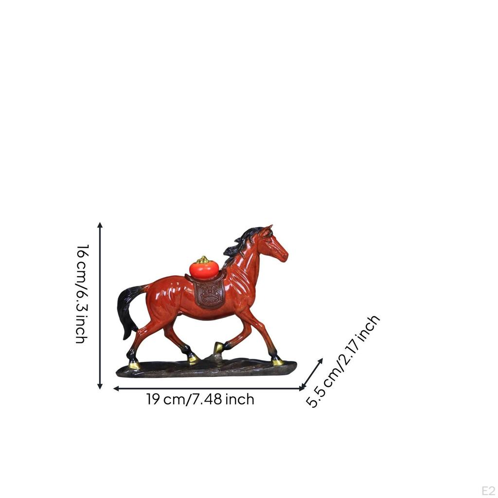 Horse Figurine Tabletop Statue Sculptural Sculpture for Collectors, Living Room Shelf,