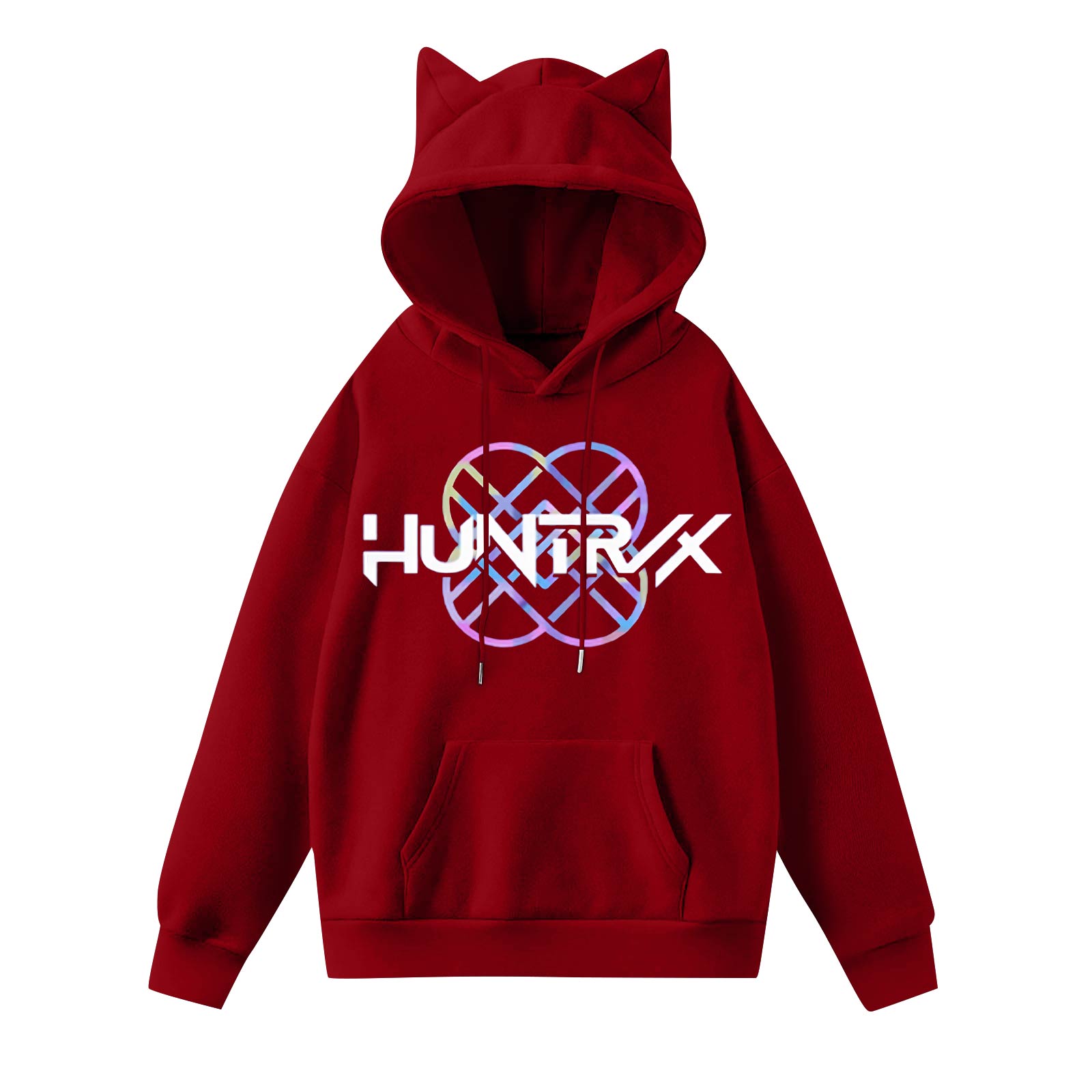 

Женская мода повседневная толстовка с капюшоном с длинным рукавом и круглым вырезом с карманами S красный