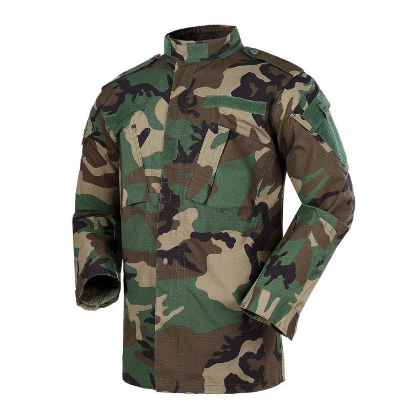 Long-sleeved camouflage suit, outdoor breathable and scratch-proof tactical training suit for military fans