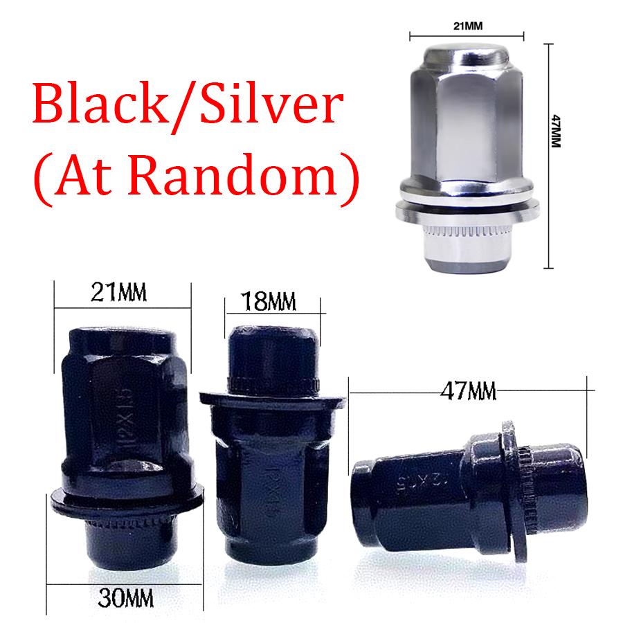 Wooeight 5Pcs Wheel Lug Nuts Carbon Steel Mag Seat Washer M12 Fit For Toyota Land Cruiser LC100 LC200 Tundra Lexus LX570 LX470