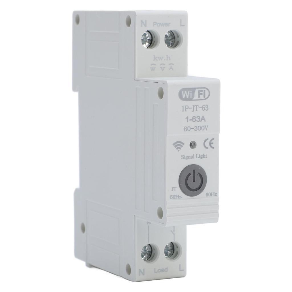 WiFi Smart Circuit Breaker Smart Meder Breaker WiFi Enabled Circuit Breaker 1-63A Remote Modes Timer Overload   with App Control for Smart Ho