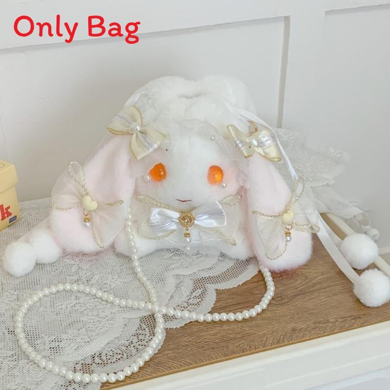 Lolita Plush Bunny Bag With Bow For Daily Use And Collectors Style