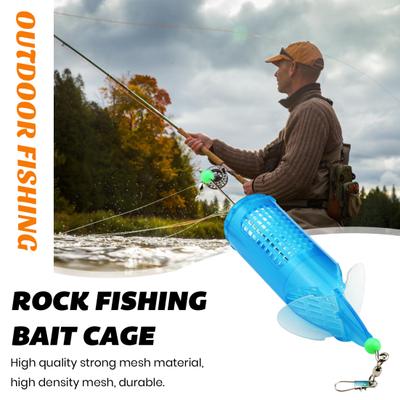 Gabbia per esche da pesca, grande capacità, dimensioni compatte, portatile, riutilizzabile, luminoso, trappola per esche da pesca