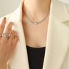 18K Gold Clavicle Chain Pendant Necklace - Trendy European & American Titanium Steel Jewelry for Women