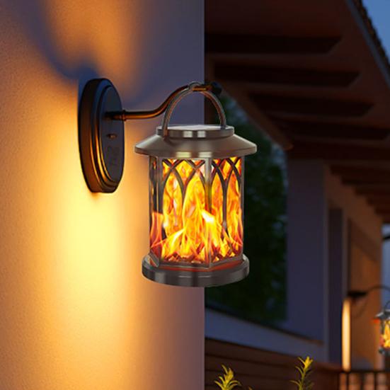 Solar Light Outdoor Garden Flame Lamp Automatic Charging Energy Saving IP65 Waterproof Simple