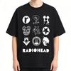 Summer Hot Sale Rock Band Radiohead Logo Printed T Shirt Harajuku Hip Hop Punk Tshirt Unisex Unisex Vintage Gothic Round Tshirt