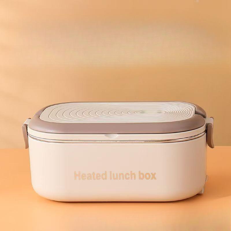

Stainless Steel Electric Lunch Box with Corded Heating System Temperature Control for Office and Student Use Food Container коричневий