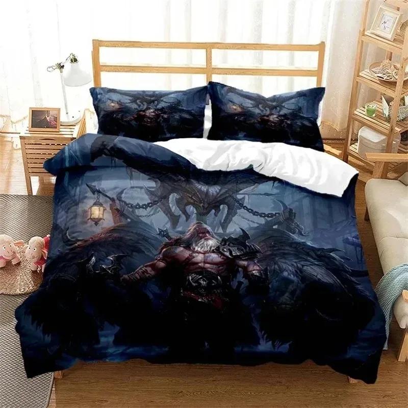 Comforter 3D Print Game Diablo Bedding Set Comforter Bed Set King Queen Twin Size Boys Girls Adult