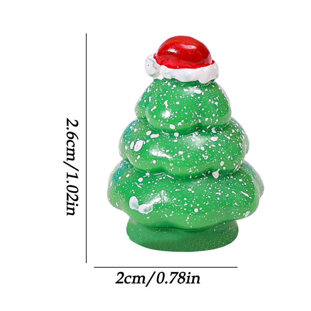 Mini Christmas Tree Creative Resin Table Sculpture Tabletop Little Christmas Tree Ornament For Room Mantel Shelf Tiered Tray