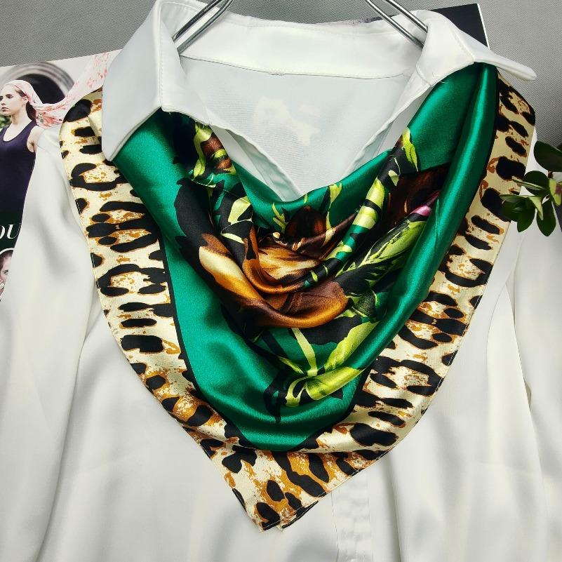 New Red Blue Silk Scarf Bufandas Women Scarfs National Style Satin Square Scarves Ladies Brand Head Scarf Hijab Fashion shawl