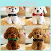 Inu Shiba Plush Toy With Green Bow Soft Stuffed Animal For Children Companion
