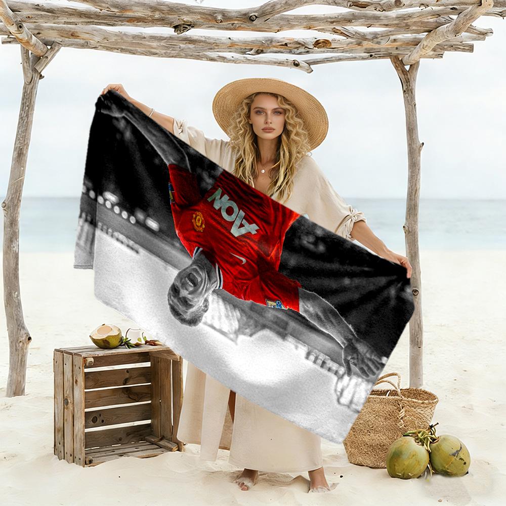 Manchester Celebration Beach Towel Super Soft Microfiber Quickdry Fabric Comfortable Lightweight