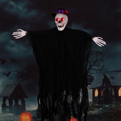 Outdoor Hanging Skull Ghost Halloween Decoration Sound Activated Flying Grim