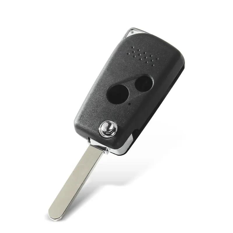 KEYYOU Modified Remote Flip Folding Car Key Shell Case for Honda Accord Civic CRV Pilot Fit Replacement Fob Cover 2/3 Buttons