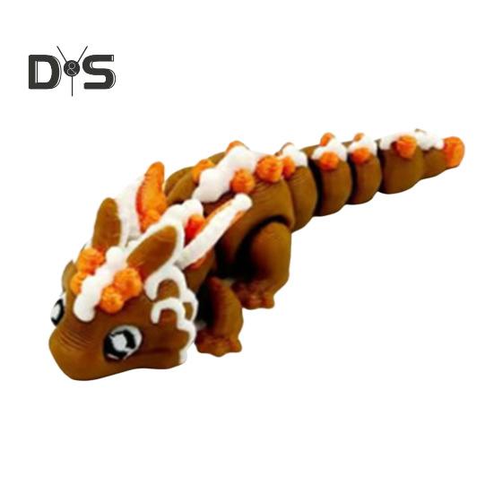 Kleines mysteriöses Drachenei. 3D-gedrucktes Drachenornament. Kräftige Farbe. Realistisch aussehendes Osterei mit voll beweglichem Drachen.