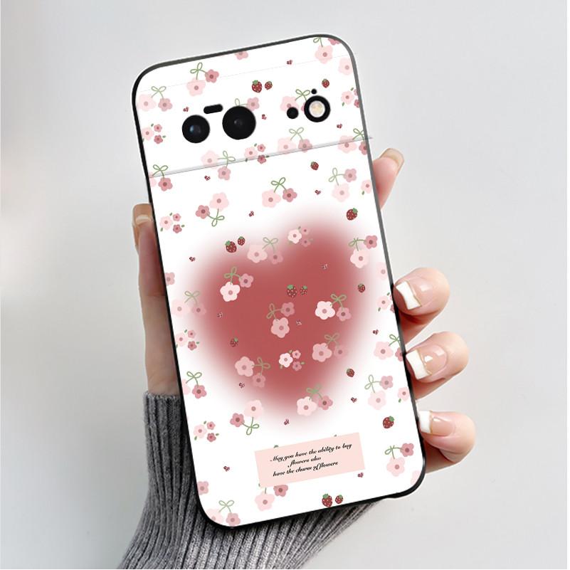 For Google Pixel 6 / Pixel 6 Pro Case Luxury Fashion Butterfly Flowers Black Soft TPU Silicone Back Cover Pixel6 6Pro Phone Case