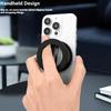 Portable Metal Phone Mount Double Magnetic Surfaces Foldable Design Universal Fit Stand for 4 to 6.7 Inch Smartphones