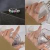 Elegant Floral Adjustable Open Ring For Women With Unique Design And Chic Fashion Aesthetic
