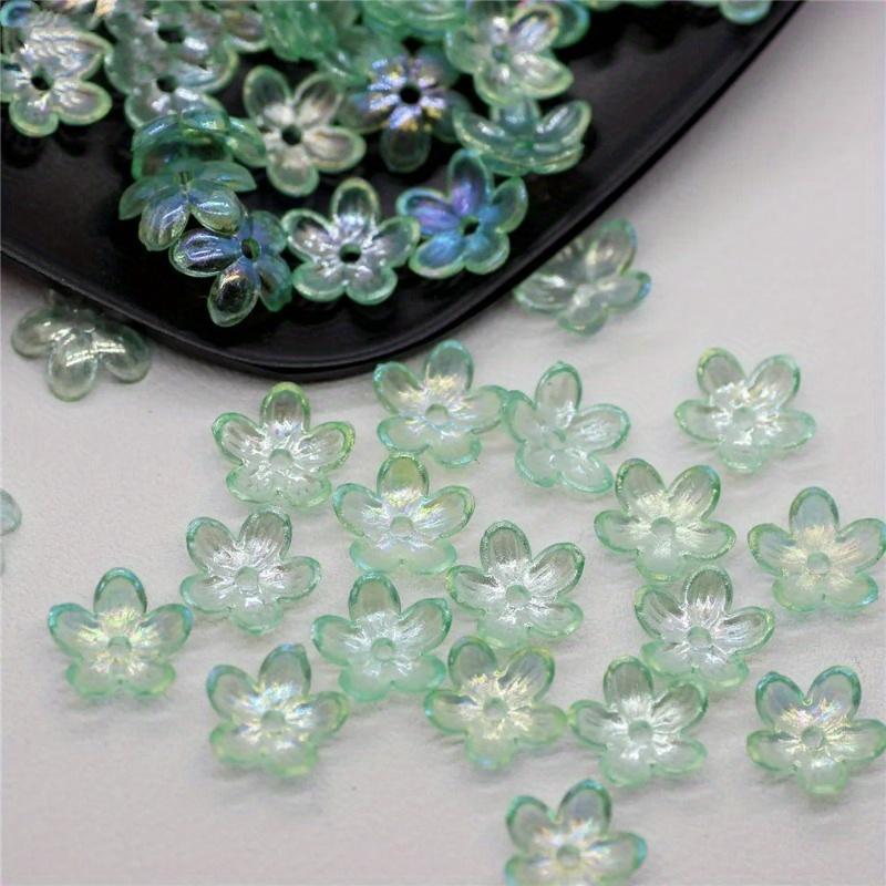 100PCS 12mm Fashion Petal Flower Beads Acrylic Frosted Flower Beads Bowknot Tie Bead for DIY Sewing Buttons DIY Material.