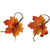 6Pcs Fall Themed Fall Napkin Ring Yellow Maple Pumpkin Napkin Ring  Table Decoration