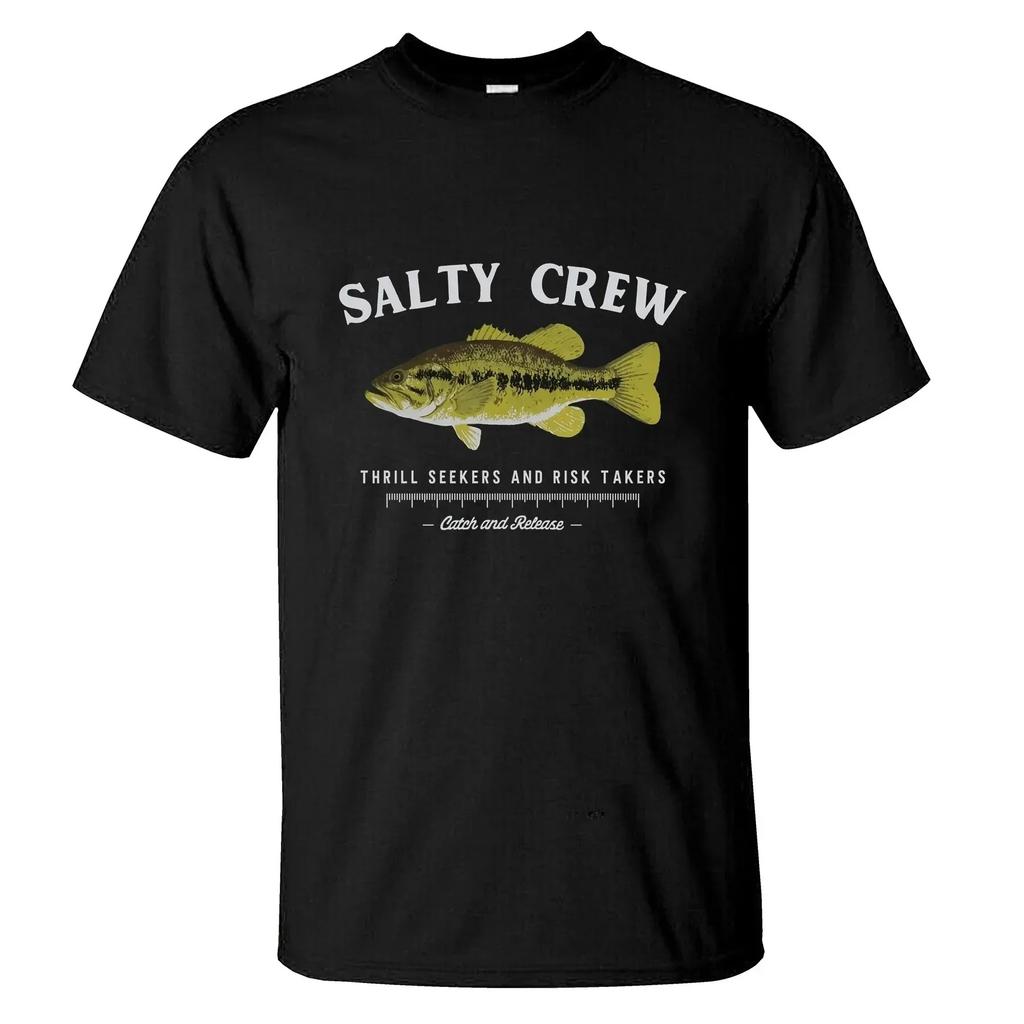 Amazing Tees Male T Shirt Casual Oversized Essential Salty Crew Classic T-shirt Men Black T-shirts Graphic Streetwear S-4XL