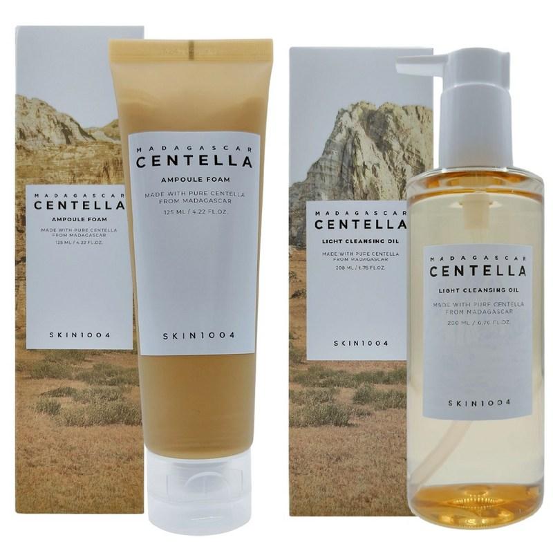 Skin Angel Madagascar Centella Cleansing Set – Light Cleansing Oil + Centella Ampoule Foam, 125ml, 1 pcs