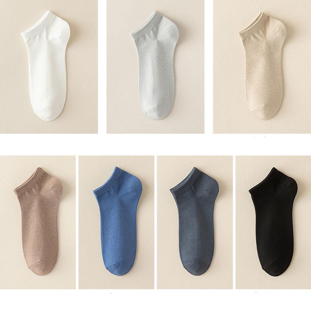7 perechi de șosete de bumbac Harajuku Street pentru bărbați, respirabil, sport, șosete scurte, antiderapante, pentru sală și sport, casual