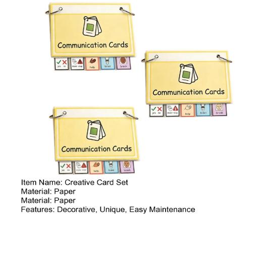 Basic Needs Communication Cards Set Visual Aid Flash Cards for Non-Verbal Speech Delay Portable Picture Exchange System for Special