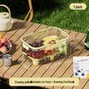 Double-Layer Portable Fresh-Keeping Box: Large Capacity for Fruits, Vegetables & Picnic Bento