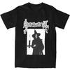 Gothic Retro Print T-Shirt für Männer und Frauen Locker und Nische Top Musik Black Metal Beliebtes Sommer-Tee Lustig und Lässig 100 Baumwolle