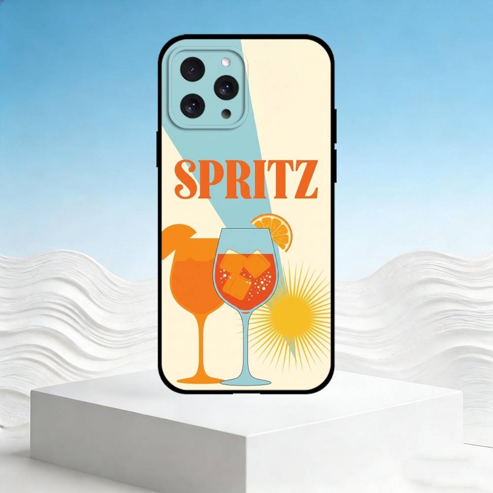 

A-Aperol Spritz Phone Case For iPhone 17,16,15,14,13,12,11 Plus,Pro Max,SE4Soft Silicone Black Cover iPhone13PRO