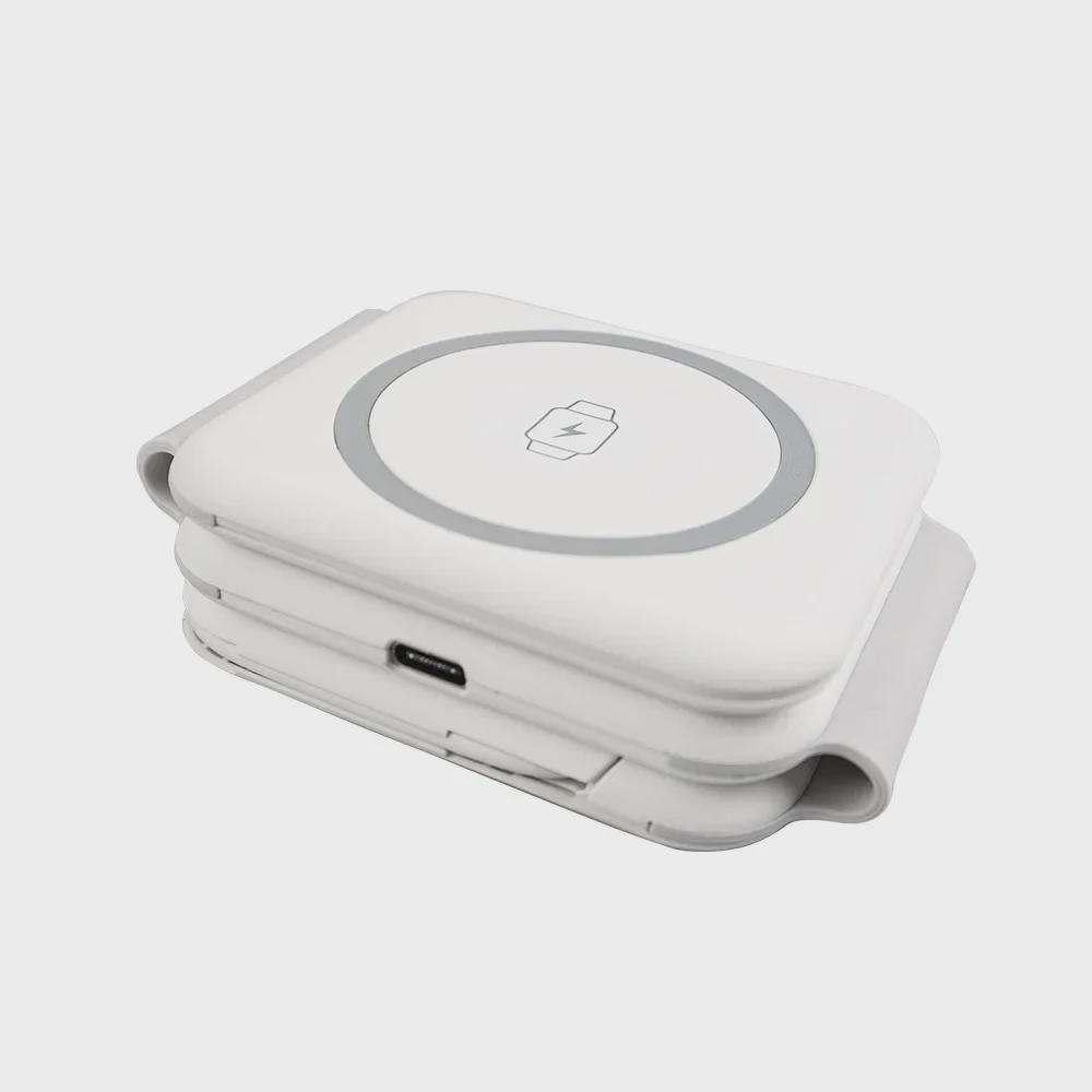 Magnetic 3-in-1 Wireless Charger for Phones, Earbuds, and Watches