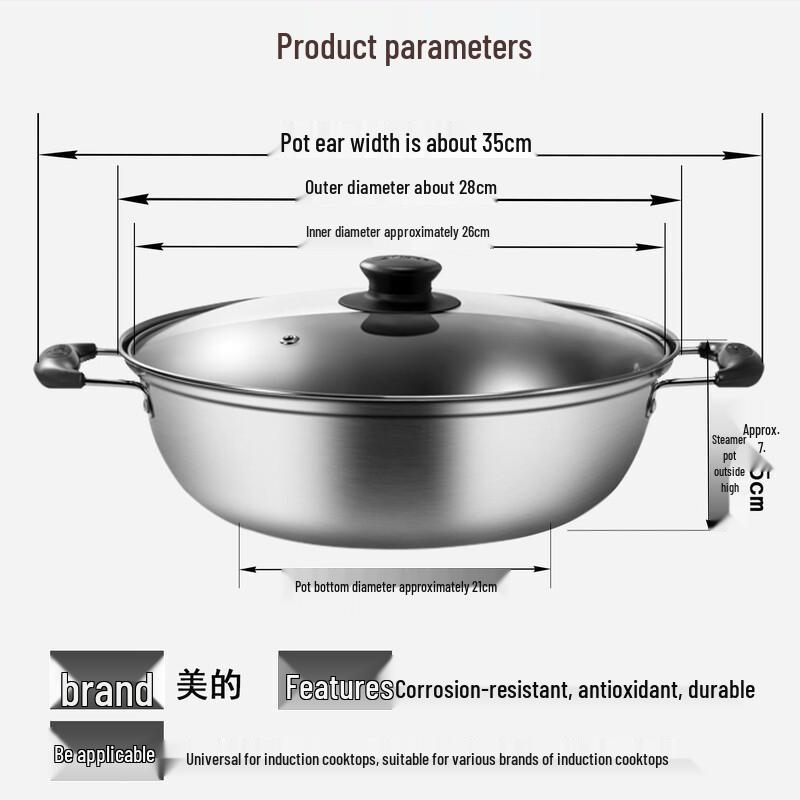 Midea Stainless Steel Cookware Set