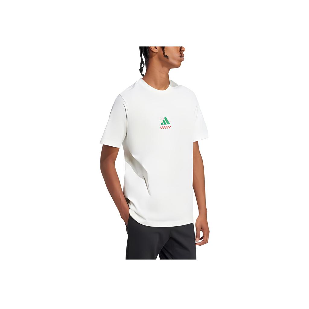 adidas Lounge Pizza Grafik T-Shirt Herren Oberteile Off-White JJ4016