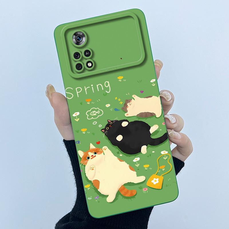 For Xiaomi Poco X4 Pro 5G Case Sweet Girls Cats Soft Silicone Phone Back Cover For Xiaomi PocoX4 M4 Pro Bumper Protective Casing
