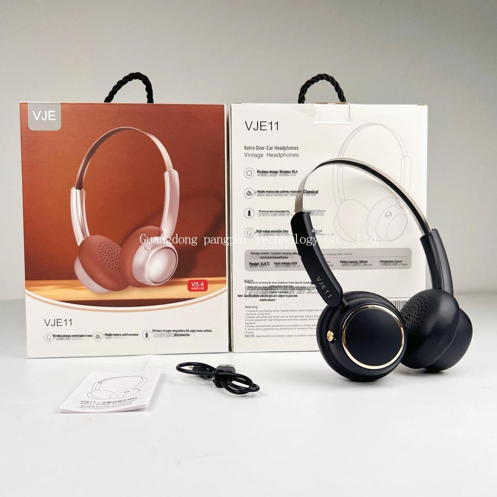 2026 High-Quality Retro Metal Bluetooth 5.4 Headband Headphones