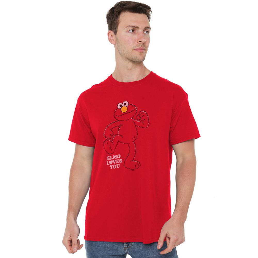 Sesame Street Unisex Adult Elmo Loves You T-Shirt