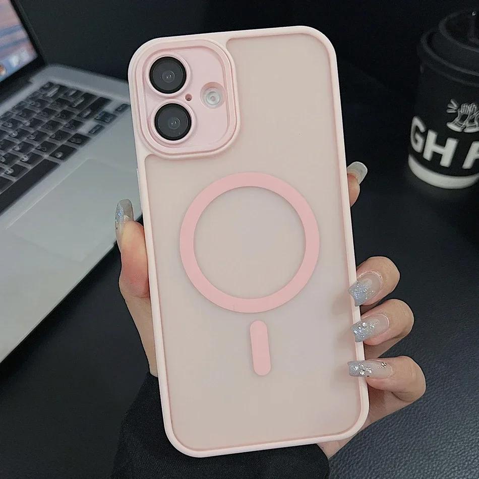 Desert Gold 16 Case for iPhone 16 13 15 14 Plus 11 12 Pro Max 15Pro 16Pro Max Magnetic Translucent Matte Camera Protector Cover