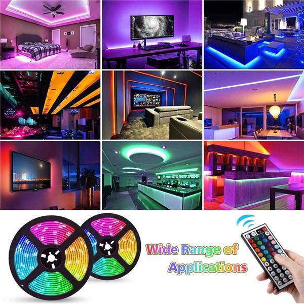Led Strip Light 2835 SMD fleksibelt bånd LED Strip bånd diode tape RGB Light Garden Home Soverom Dekor TV Skjerm lys