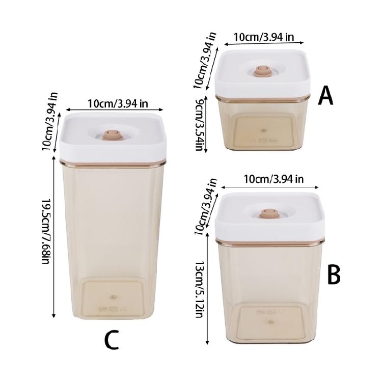 Kitchen Container with Silicone Sealed Lid Refrigerator Food Vacuum Storage Box Airtight Fridge Organiser for Fruit