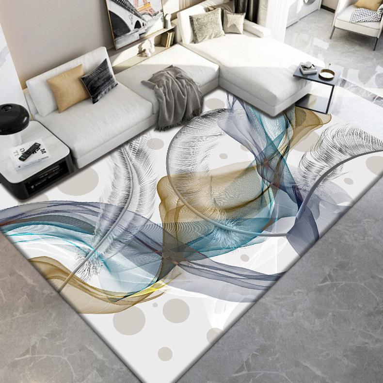 Living Room Large Area Carpet Bedroom Decor Gray Rug Home Soft Washable Floor Mat